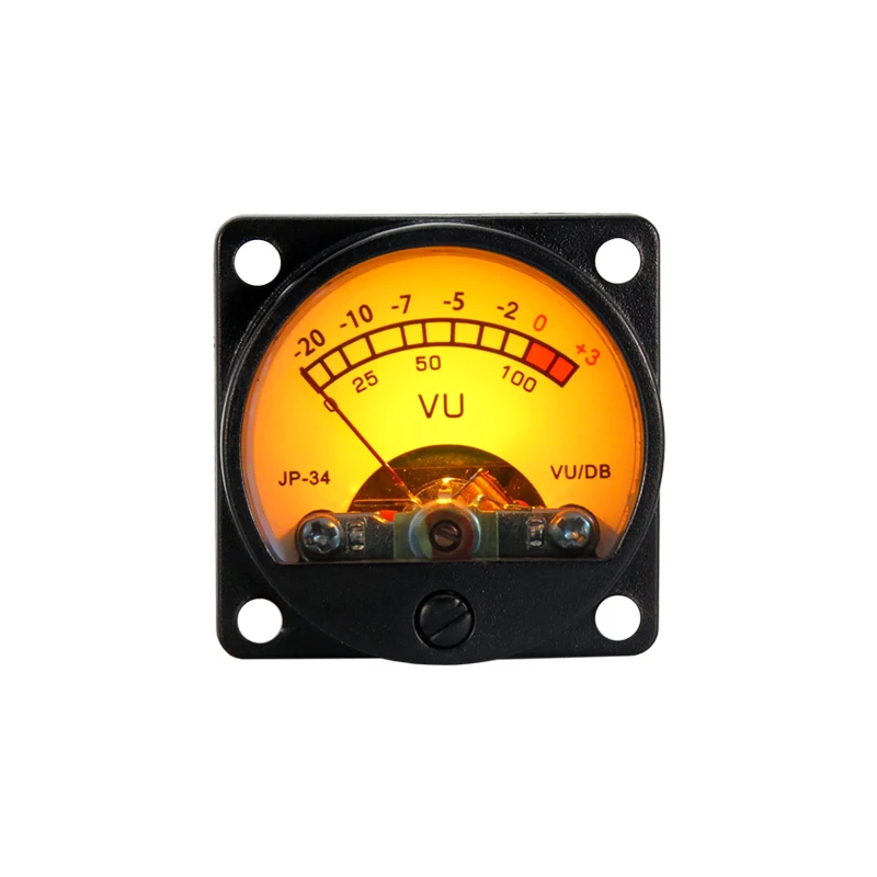 34mm Vu Level Audio Meter LED Warm Backlight With Driver Board Connect The Power Amplifier Output Used For Car CD Modification