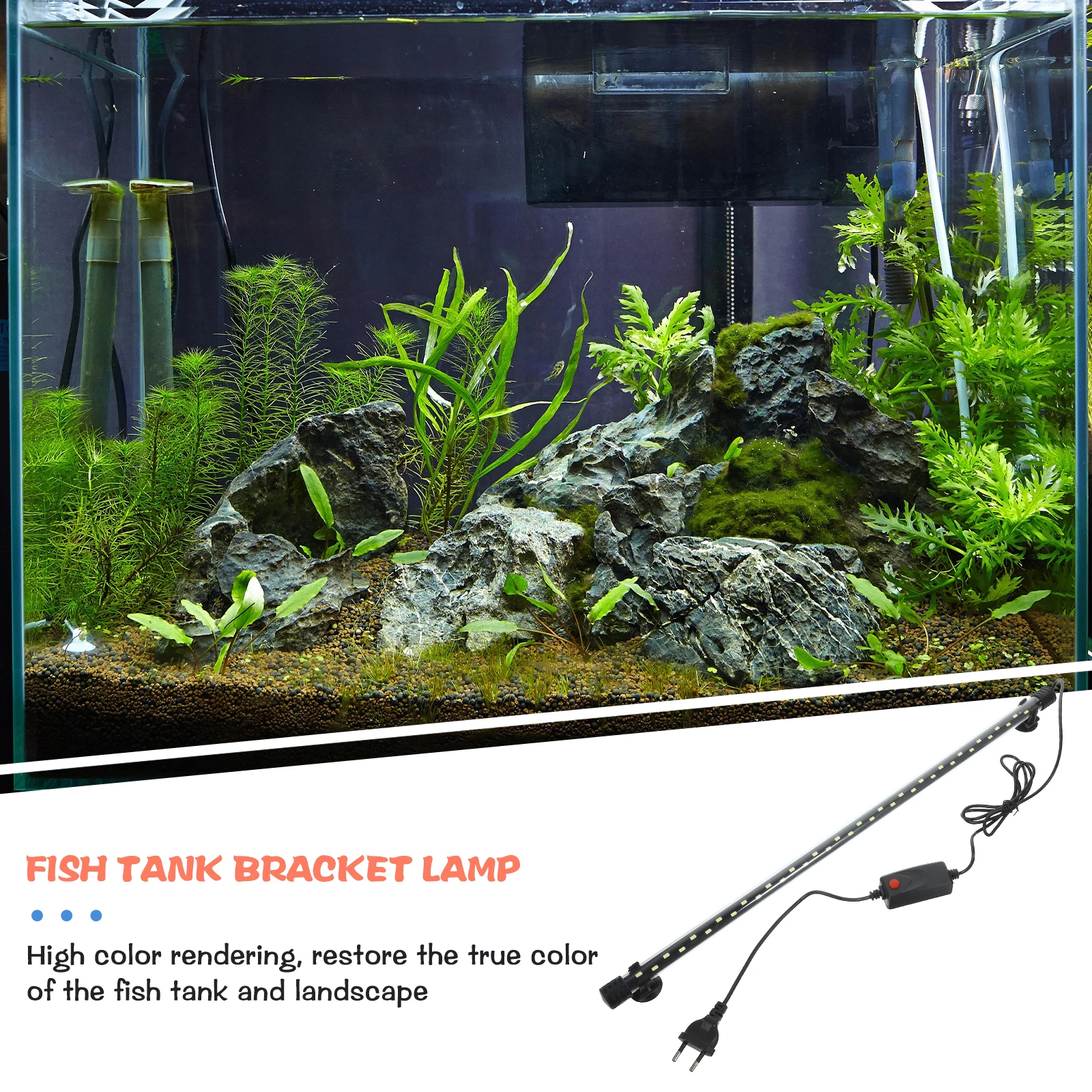 

1Pcs Aquarium Landscaping Light Fish Tank LED Lamp Adornment High Brightness Waterproof Long Lifespan for Tank Decor Creative