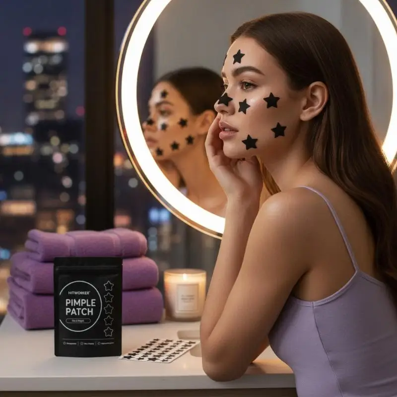 Acne Removing Blemish Patches 200/400Pcs Hydrogel Black Star Alcohol Free Gentle Pimple Treatment for Skincare
