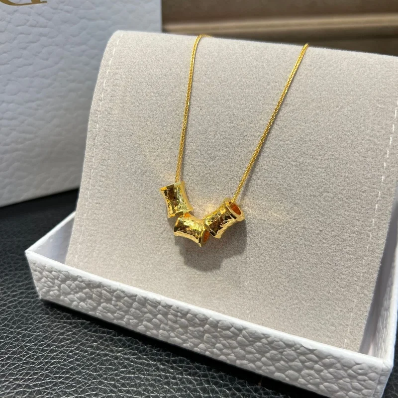 Real 18K Gold Small Waist Pendant Au750 Non Demoulding Crushed Ice Design Simple Pendant Women's Boutique Jewelry D0199