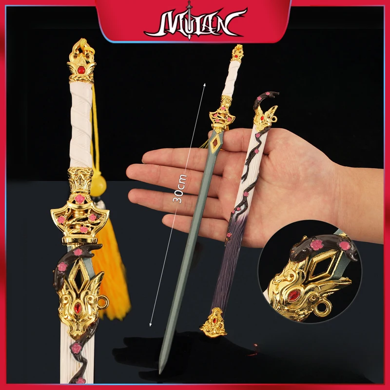

30CM Naraka Bladepoint Cold Fragrance Sword Game Peripherals Full Metal Craft Weapon Model Collectible Desk Ornaments Boy Toy