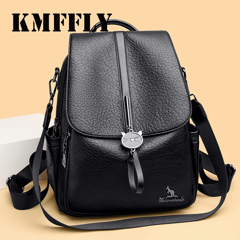 

Роскошный женский рюкзак из мягкой кожи для девочек-подростков, школьные сумки через плечо для женщин 2026 Mochila Sac