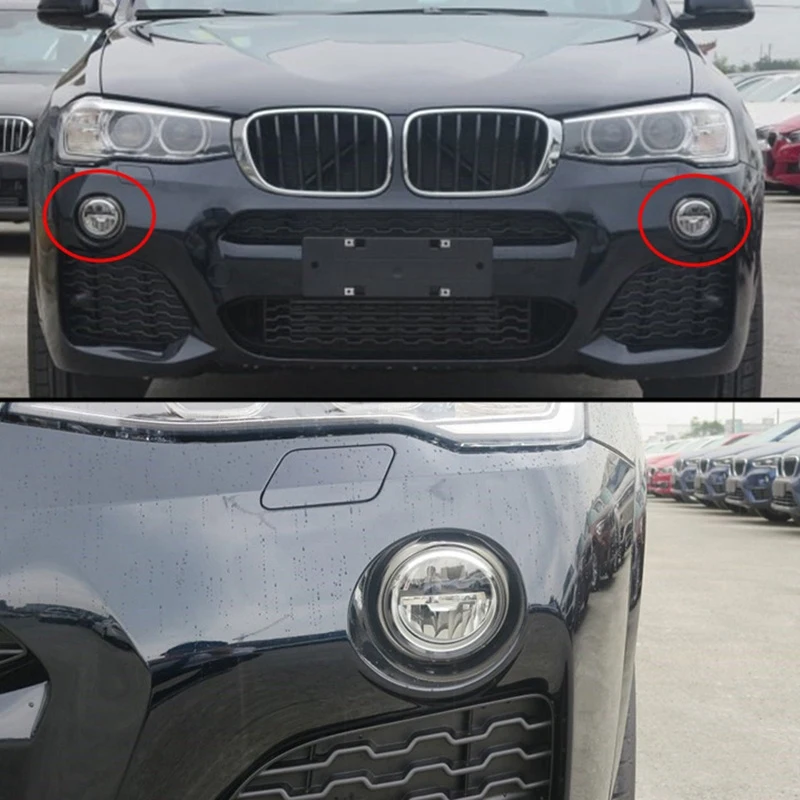 Stable-1Pair Left Right Front Bumper Fog Light Foglamp Ring Cover Cap For BMW X3 E83 2004 2005 2006 51113400911 51113400912 - view 5