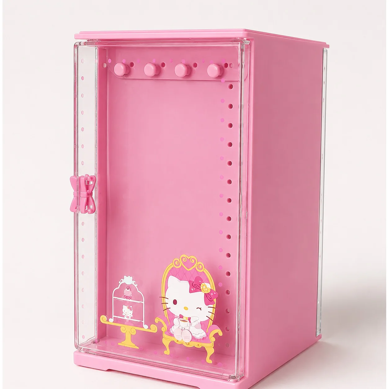 Kawaii Sanrio 4 Drawer Desktop Storage Cabinet My Melody Jewelry Trinket Organizer Box Plastic Cosmetic Small Accessories Drawer view 5