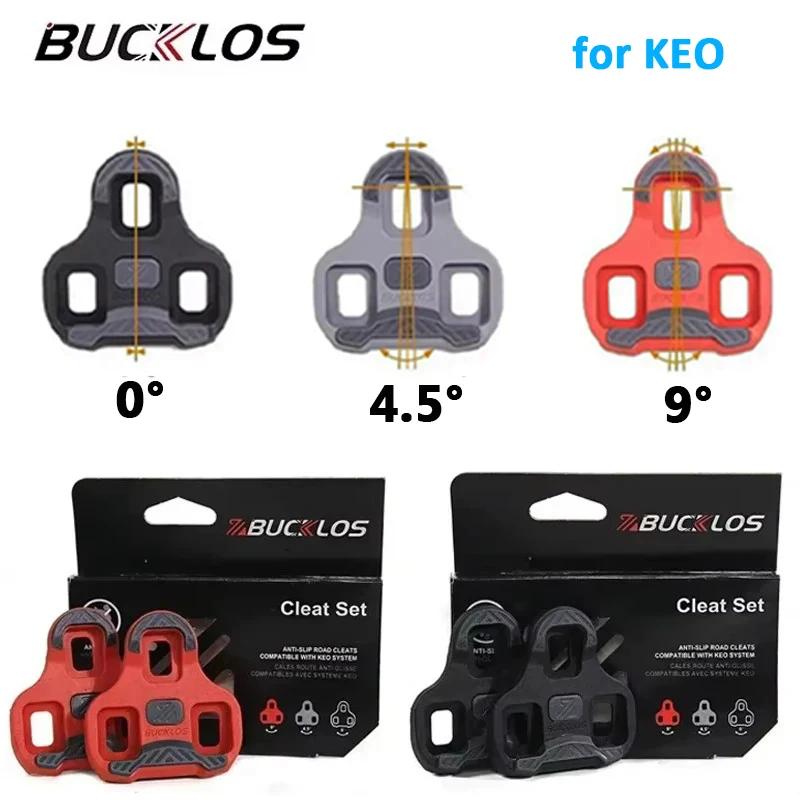 

Шипы для велосипедных педалей BUCKLOS для шоссейного велосипеда KEO, самоблокирующиеся шипы для педалей для велосипедных педалей LOOK Keo, шипы 4,5/0/9 градусов