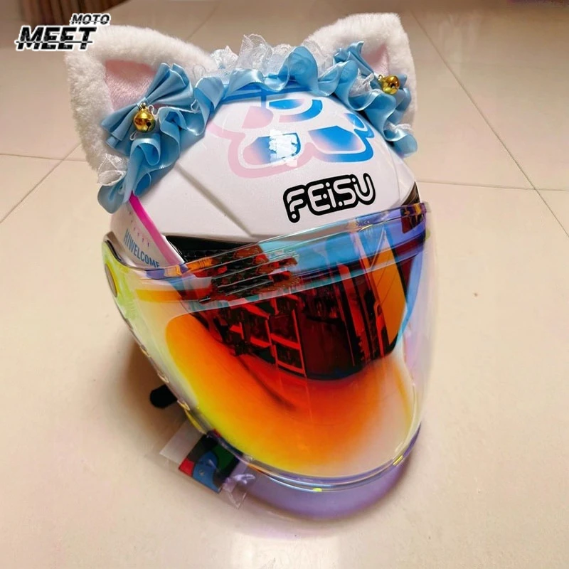 

Original Ryzen Motorcycle Helmet Double Lens 3/4 Capacete DOT Certification Black Scooter Motorbike Casco for Honda