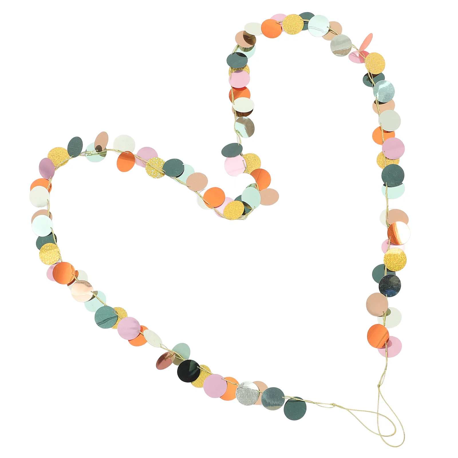 

Round Wafer Plastic Bunting Banner Plastic Round Banner Hanging Decor for Wedding Party Bridal Shower Celebrations