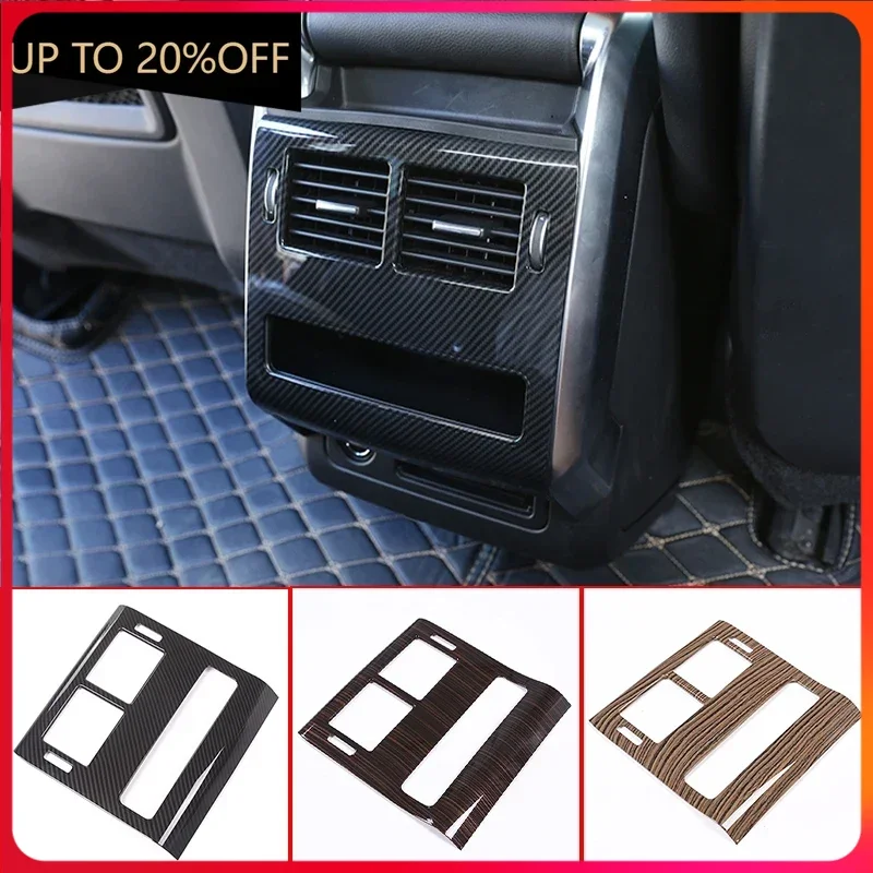 

NEW！Carbon Fiber Style For Landrover Range Rover Sport 2014-2017 ABS Plastic Rear Row AC Air Outlet Frame Cover Trim Car Accesso