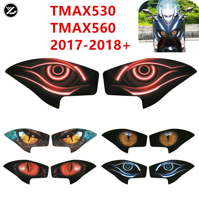 

For YAMAHA TMAX530 TMAX 560 2017 2018 Motorcycle Accessories Front Fairing Headlight Guard Sticker Head light protection Sticker