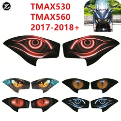 야마하 TMAX530 TMAX 560 2017 2018 오토바이 액세서리, 프론트 페어링 헤드 라이트 가드 스티커, 헤드 라이트 보호 스티커