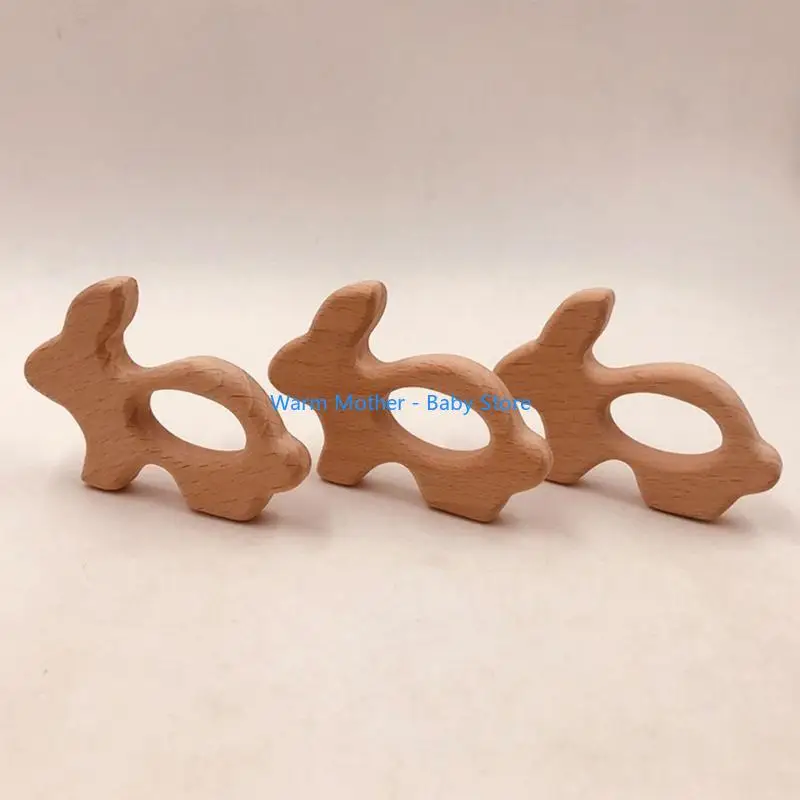 

Beech Rattle Teether Animal Teething Toy for Newborn Toddler Stroller Crib Accessories Baby Soother Toy 57QE