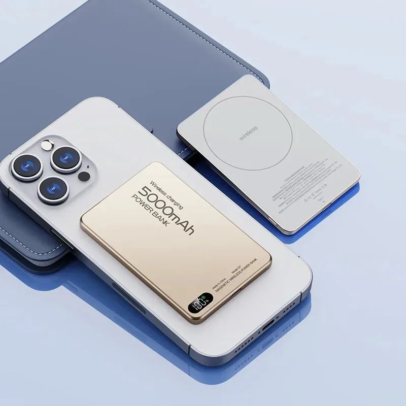 بنك طاقة للسفر لبنوك الطاقة اللاسلكية Magsafe للشحن السريع وبطارية خارجية مع دعامة #6