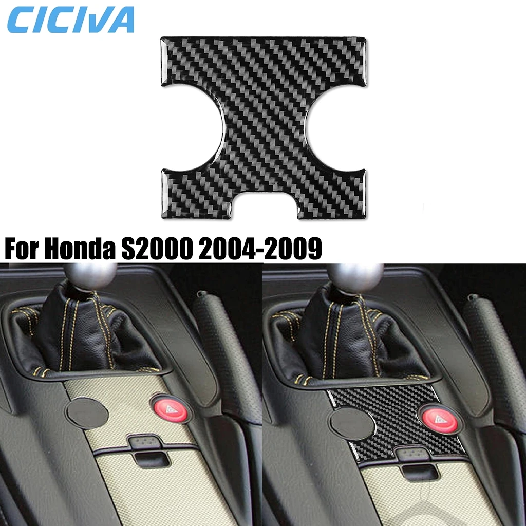 

For Honda S2000 AP2 F22C1 2004-2009 Carbon Fiber Hazard Warning Lights Without Hole Interior Car Accessories Cover Stickers Trim