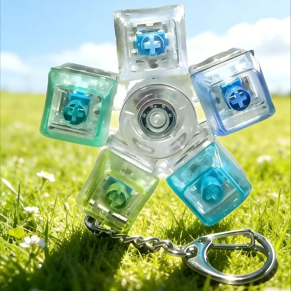New 5-Button Stress Relief Keychain 9-Button Luminous Decompression Toy Light Portable Luminous Keyboard Toy Stress Relief