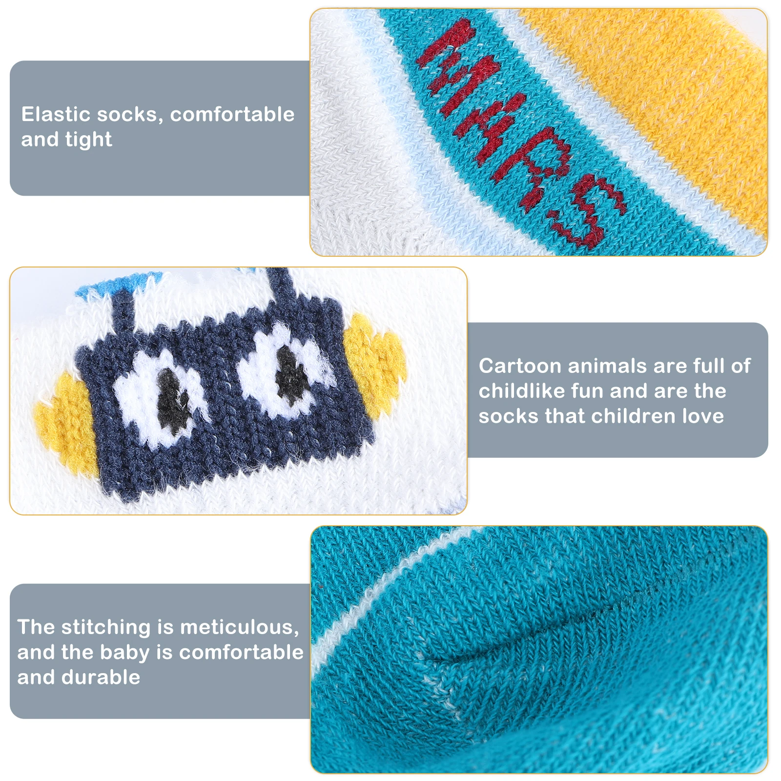 

5 Pairs Kids Socks Thin Cotton Breathable Summer Mesh Baby Stockings Short Comfortable Anti Skid Soft Material Sneakers Match