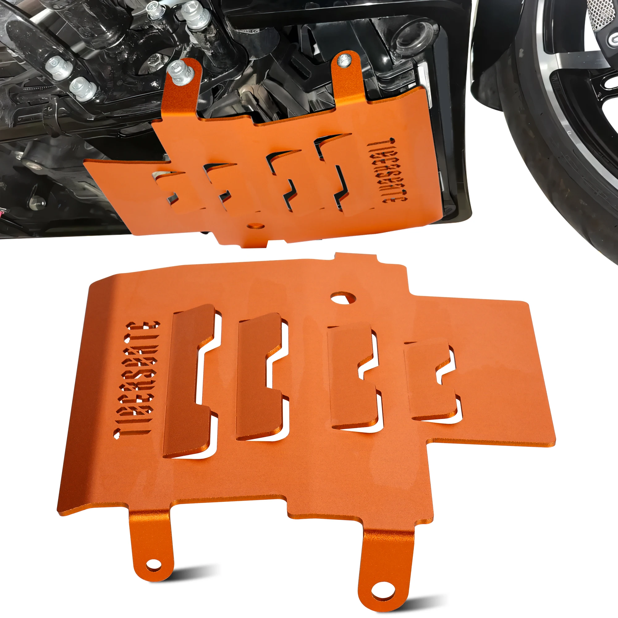 Aluminium Skid Plate Lower Engine Chassis Protection Guard for  2023-Up CVO Street/Road Glide, 2024-Up Street/Road Glide