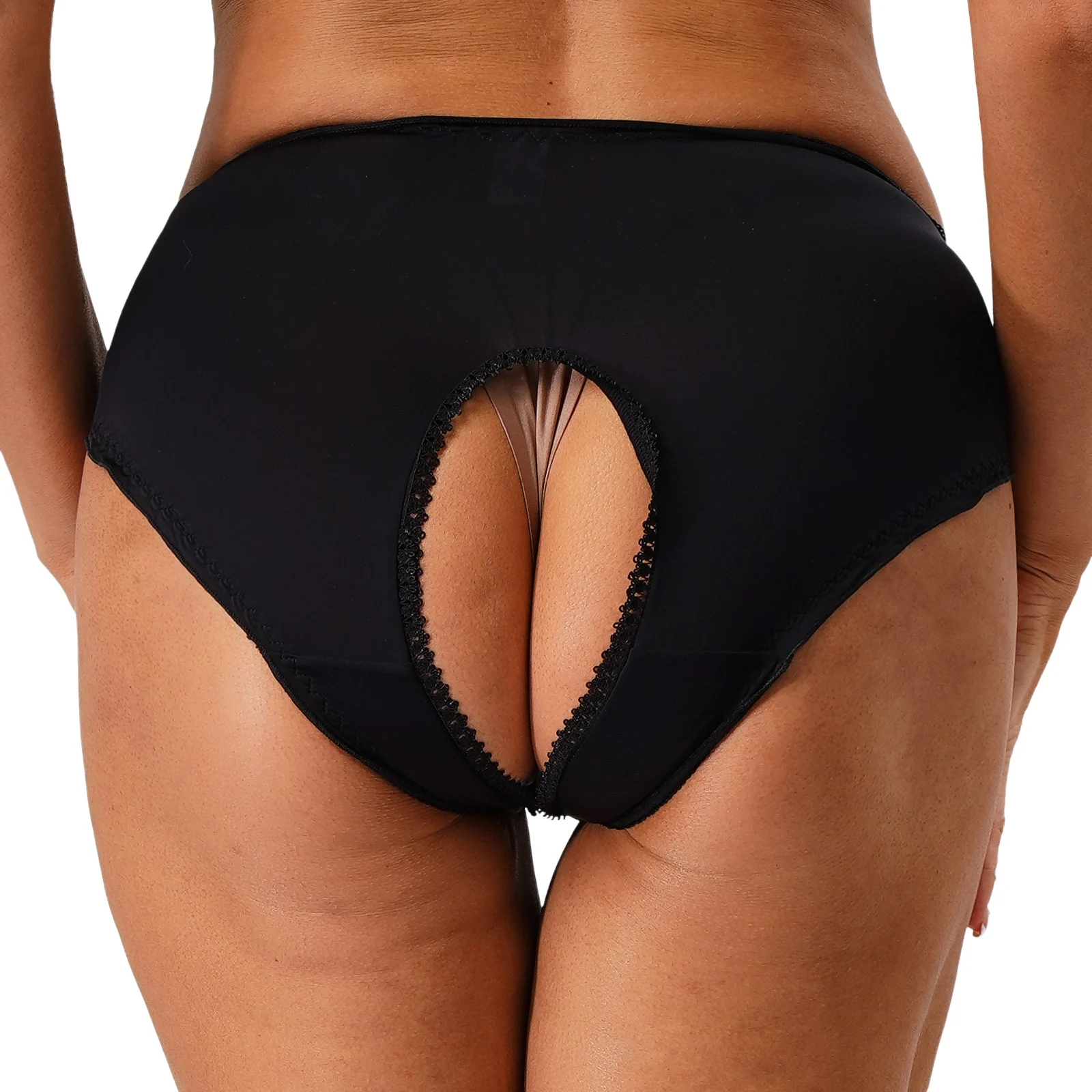 ملابس داخلية نسائية مثيرة مفتوحة المنشعب سيسي قابلة للتمدد بحزام خصر مطاطي مع فيونكة ملابس داخلية للزوجين ملابس داخلية يمزح