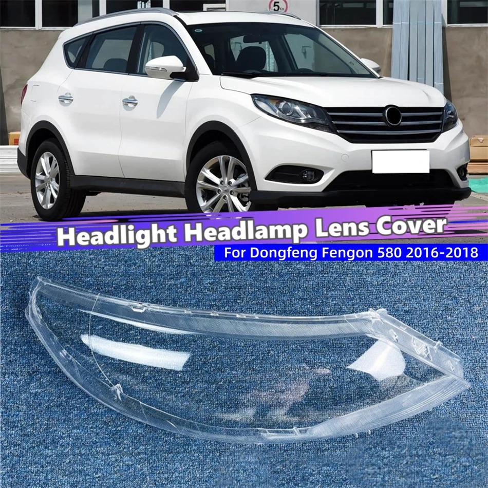 For Dongfeng Fengon 580 2016 2017 2018 Accessory Cars Lampcover Caps Headlight Cap Car Front Headlight Lens Cover Lights Shell