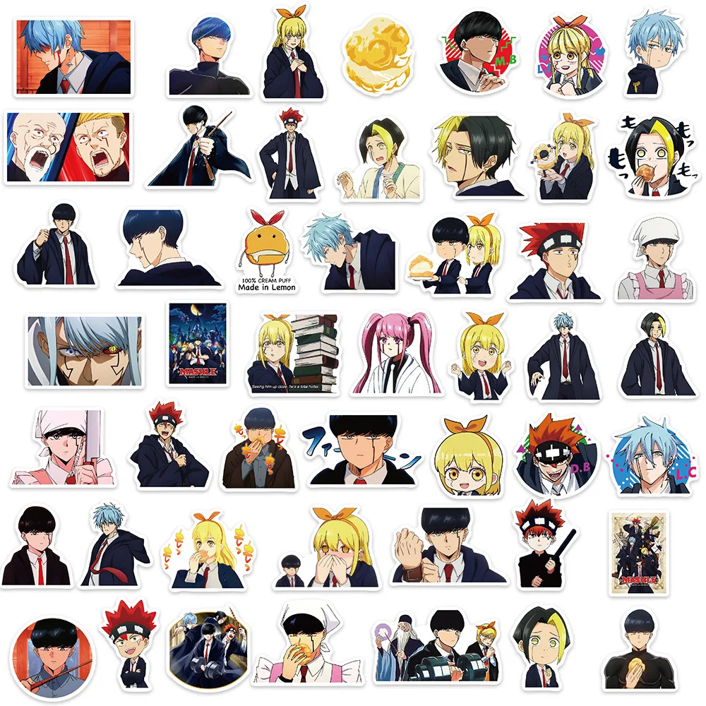 50Pcs/set New Anime Mashle Magic and Muscles kawaii Figure Waterproof sticker model toys DIY Hand account stickers gifts