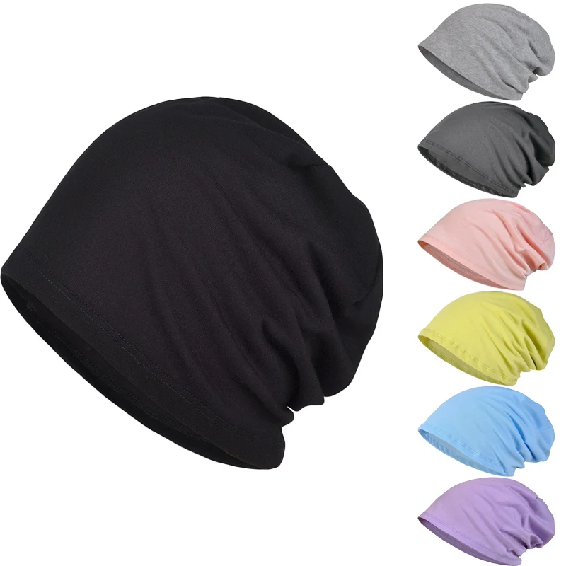 

New Thin Hats Fashion Cotton Pregnant Women's Thin Hats Without Eaves Single Layer Breathable Soft Joker Baotou Hooded Nightcap