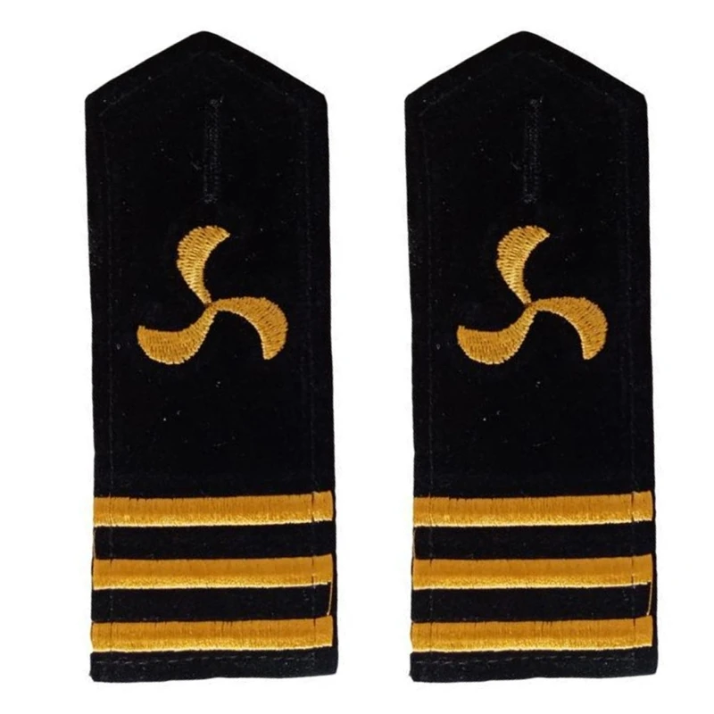 1Pair Shoulder Epaulettes Stripes Security Uniform Accessories Captain Professional Security Guard Epaulets Captain