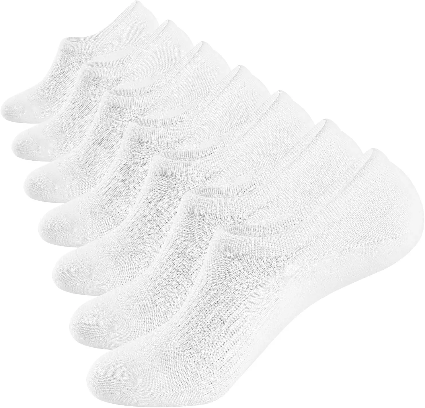 

Men's No Show Socks 7/8 Pair Cotton Thin Non Slip Low Cut Invisible for Sizes 6-14