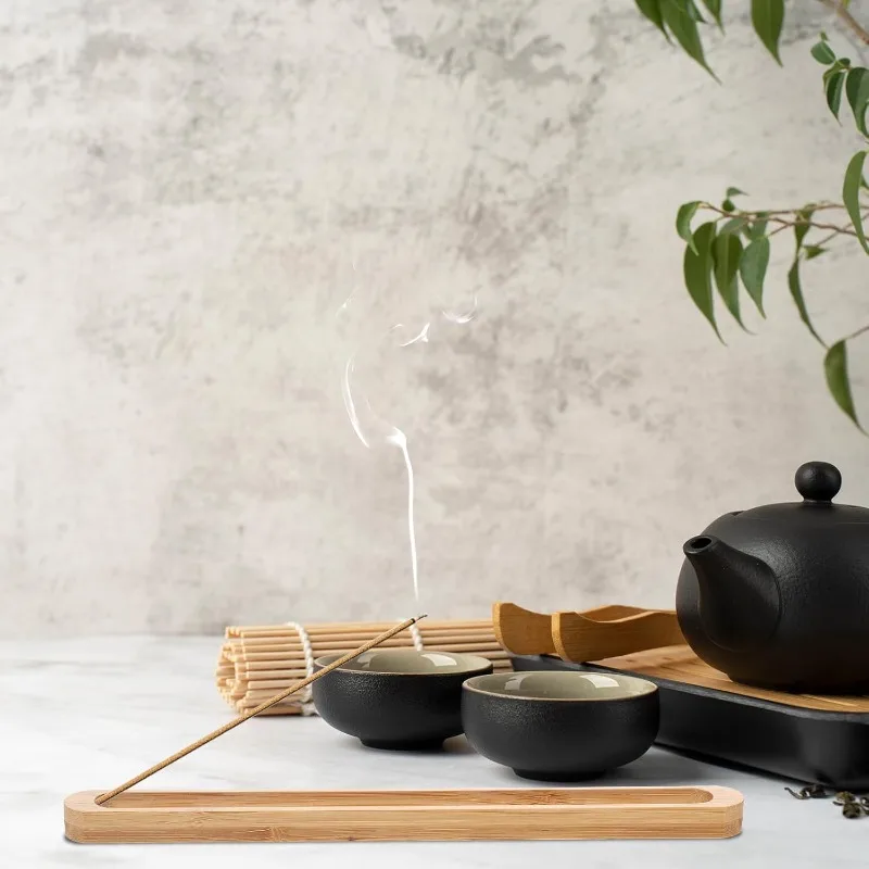 حامل بخور خشبي لديكور المنزل - مثالي للتأمل، حفل شاي اليوغا، ملحق مريح لمساحات زن #4