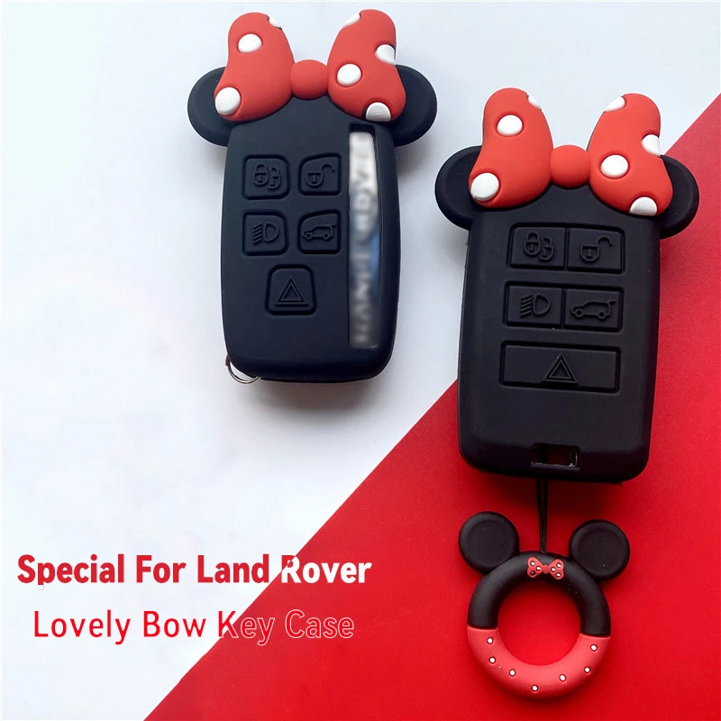 Lovely Bow Car Key Case Cover For Land Rover A9 Range Rover Sport Evoque Freelander 2 Jaguar XE XJ XJL XF C-X16 V12 Guitar Gift