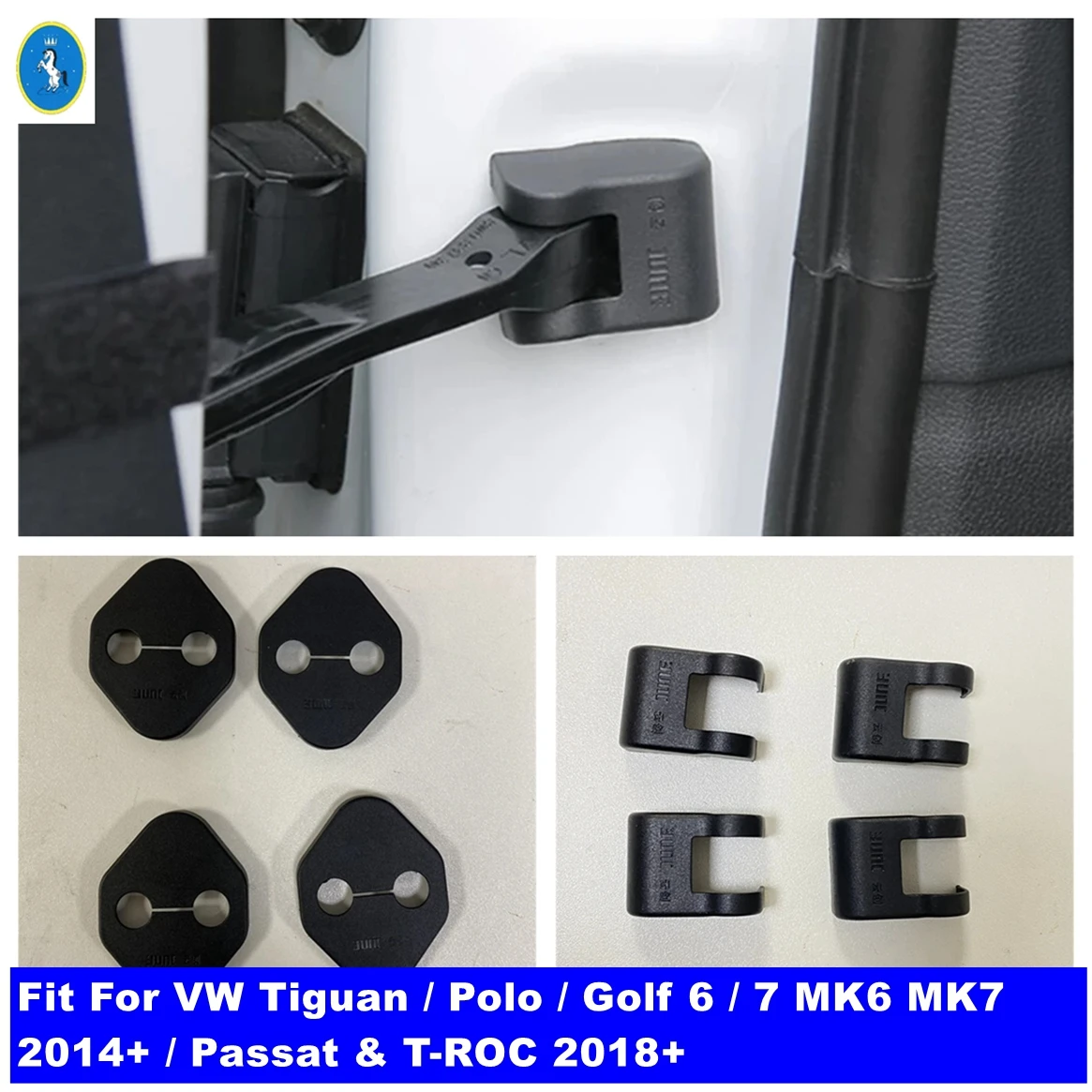 

Car Door Stop Rust Waterproof & Door Lock Protector Cover Accessories For VW Tiguan / Polo / Golf 6 / 7 MK6 MK7 / Passat & T-ROC