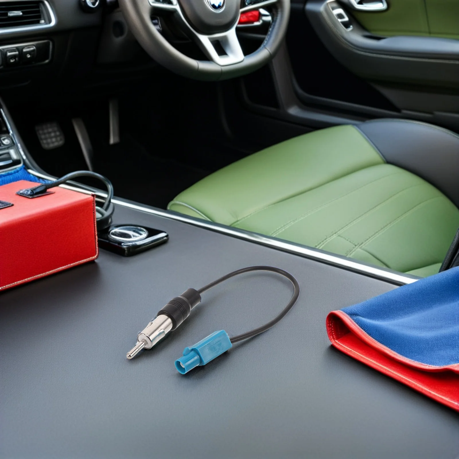 

5pcs Fakra Z To Din Plug Car Antenna Adapter Cable Universal Am Fm Stereo Connector For Vehicle Unit Cd Player Auto