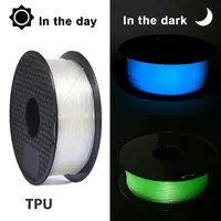 1.75mm TPU Glowing In The Dark 3D Printer Filament Non-toxic Luminous Sublimation 3D Printing Material Flexible Glows 1KG 500g