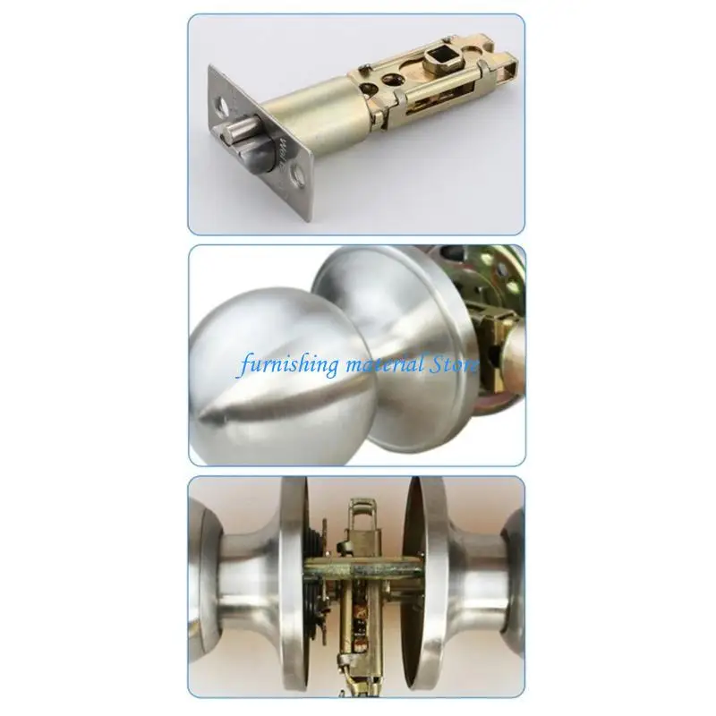 

Y5GD Round Door Knobs Knobset Round Shaped Nonlocking Doorknob Round Door Knobset