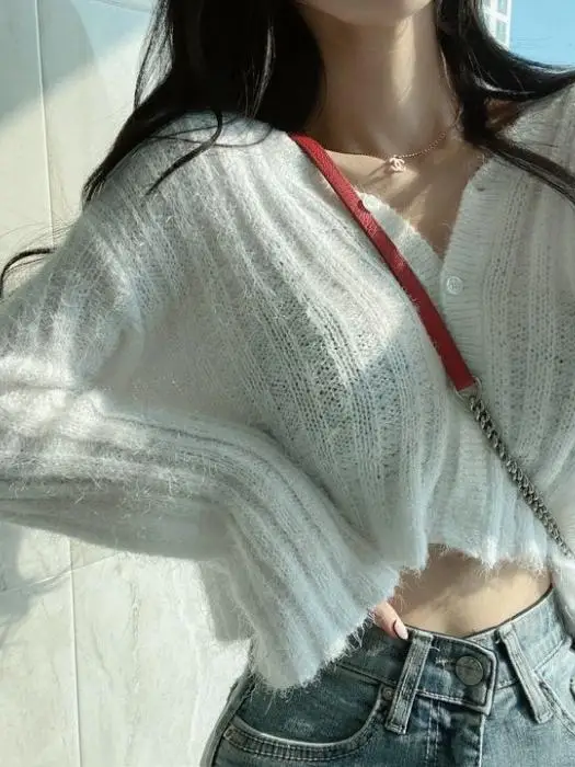 

Женский вязаный теплый кардиган-пальто с V-образным вырезом, прямого кроя, с длинными рукавами, осенне-зимний, модный