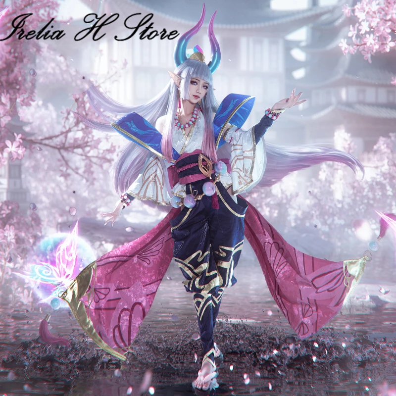 

{in stock}Irelia H Store Game LOL Syndra Spirit Blossom Syndra Cosplay Costume women Kimono dress