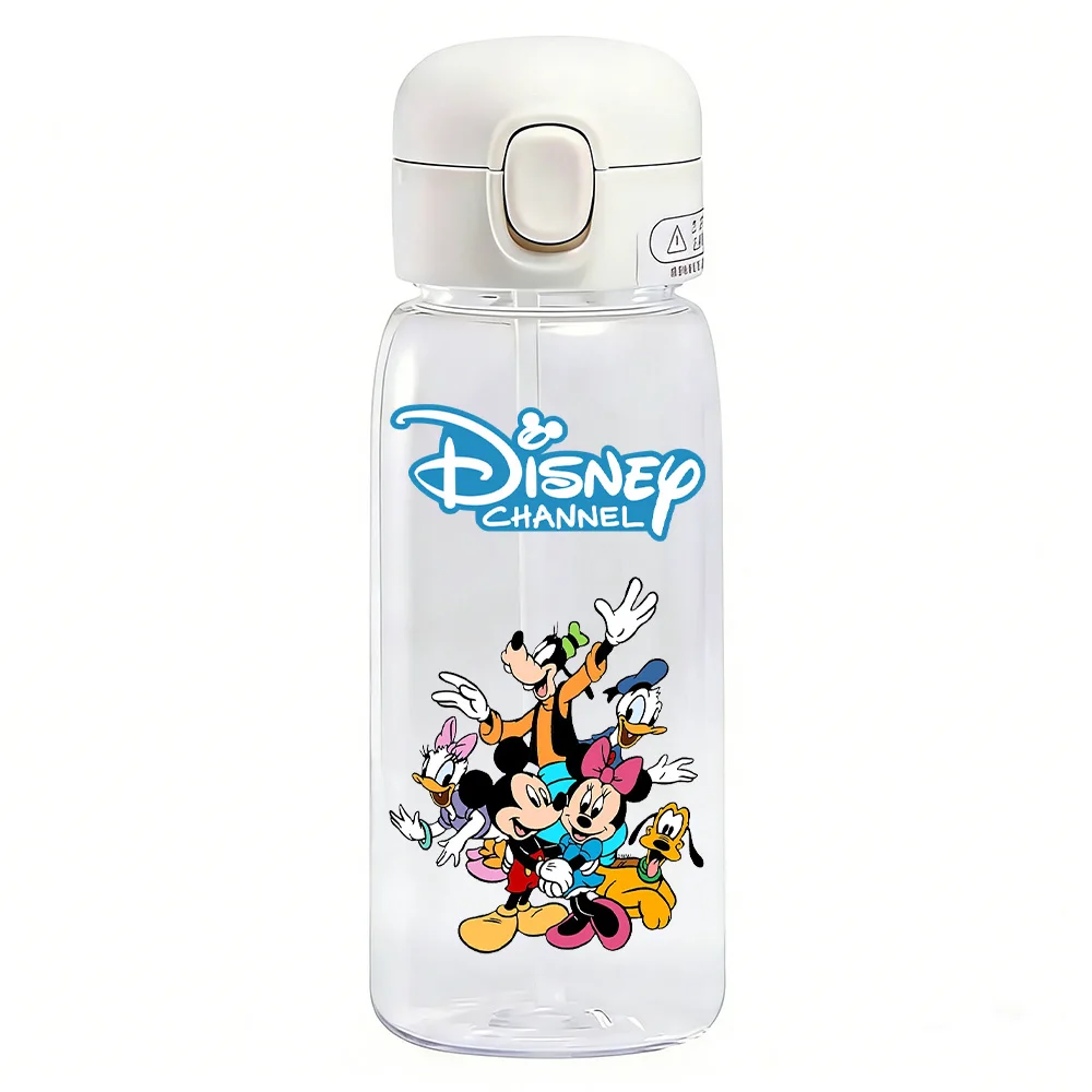 

Mickey Mouse 600ml Cartoon Large Capacity Plastics Transparent Straw Water Cup Fitness Outdoor Sports Portable Drinking Cup