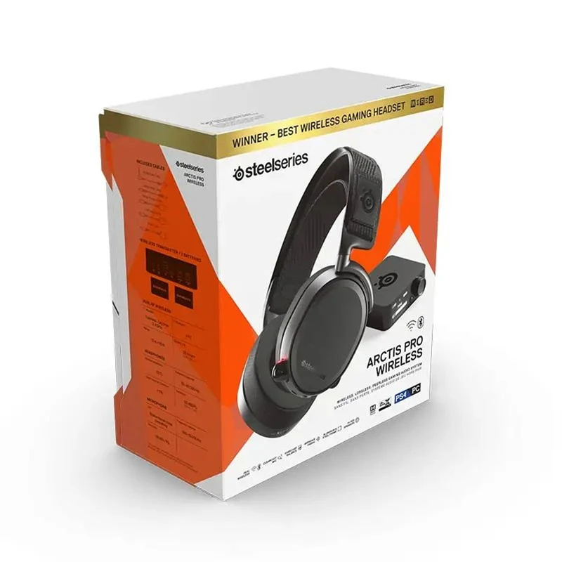 سماعة رأس للألعاب لاسلكية من SteelSeries Arctis Pro ، دقة عالية ، شو GHz ، بلوتوث ، ميكروفون إلغاء الضوضاء من AI ، كمبيوتر شخصي ، جهاز PS5 ، جهاز PS4 ، هاتف محمول