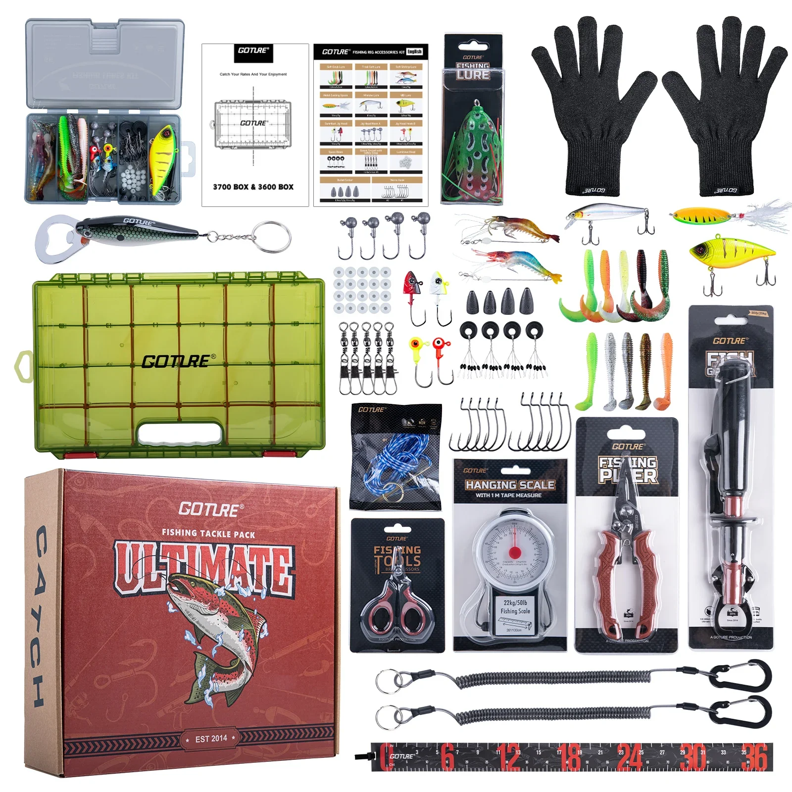 

Набор инструментов Goture Angler Essential с ручкой для рыбы, ножницы, инструменты для наживки, комбинированные прочные портативные подарки для любителей рыбалки, мужчин и женщин