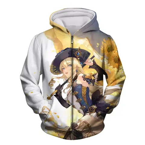 Game Genshin Impact Zipper Hoodies Men Hoodie Fashion Casual Long sleeve Zipper Sweatshirt 3d Printing Women Cosplay Jacket