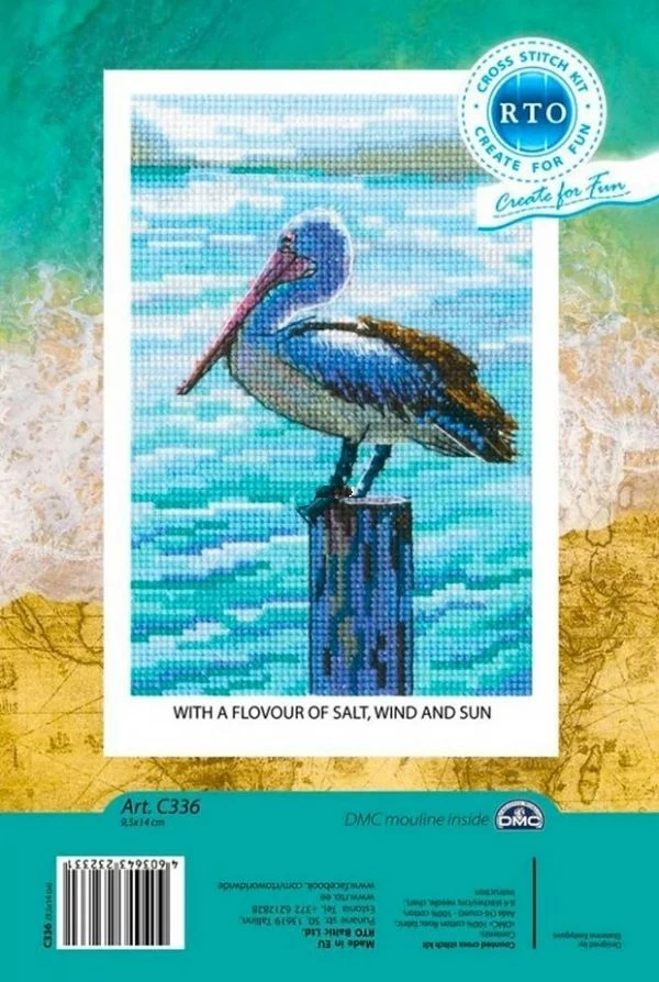 Rto C336 Pelican 21-26 Cross Stitch Kit Aida   Count Unprint Canvas Stitches Embroidery DIY Handmade Needlework