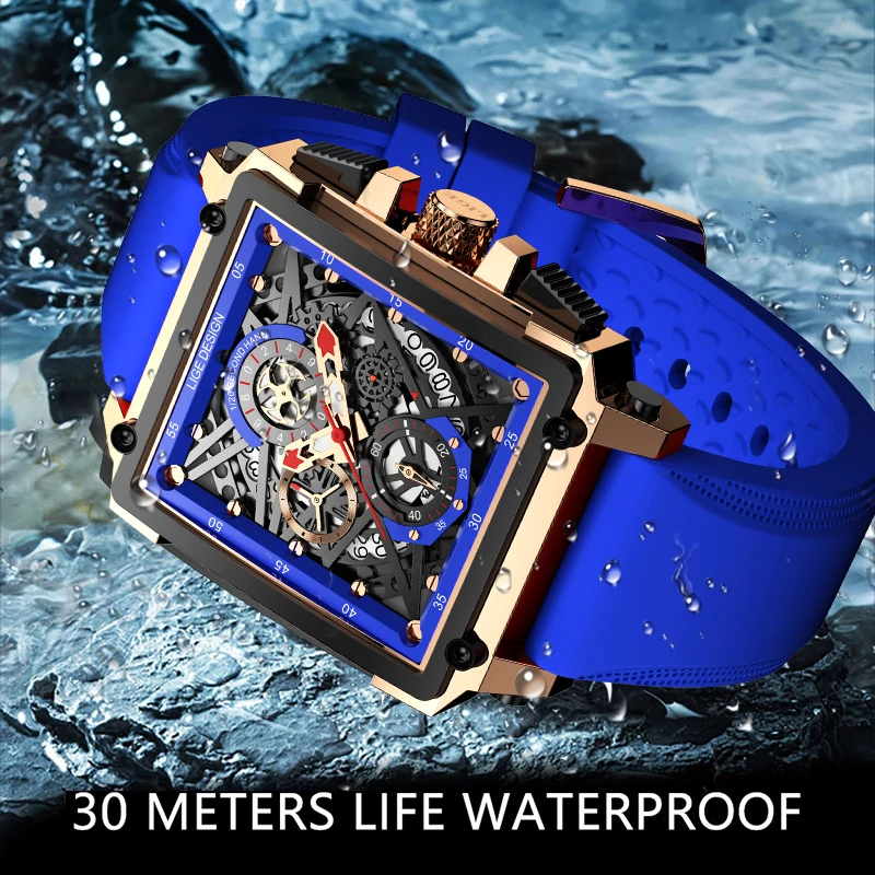Montre carrée pour homme LIGE, - Luxury Watch Hublot avis et prix