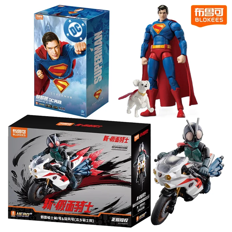 

Blokees Kamen Rider, строительные блоки, Супермен, сборка модели, игрушки, украшение для рабочего стола, головоломки, подарки на день рождения для мальчиков и девочек