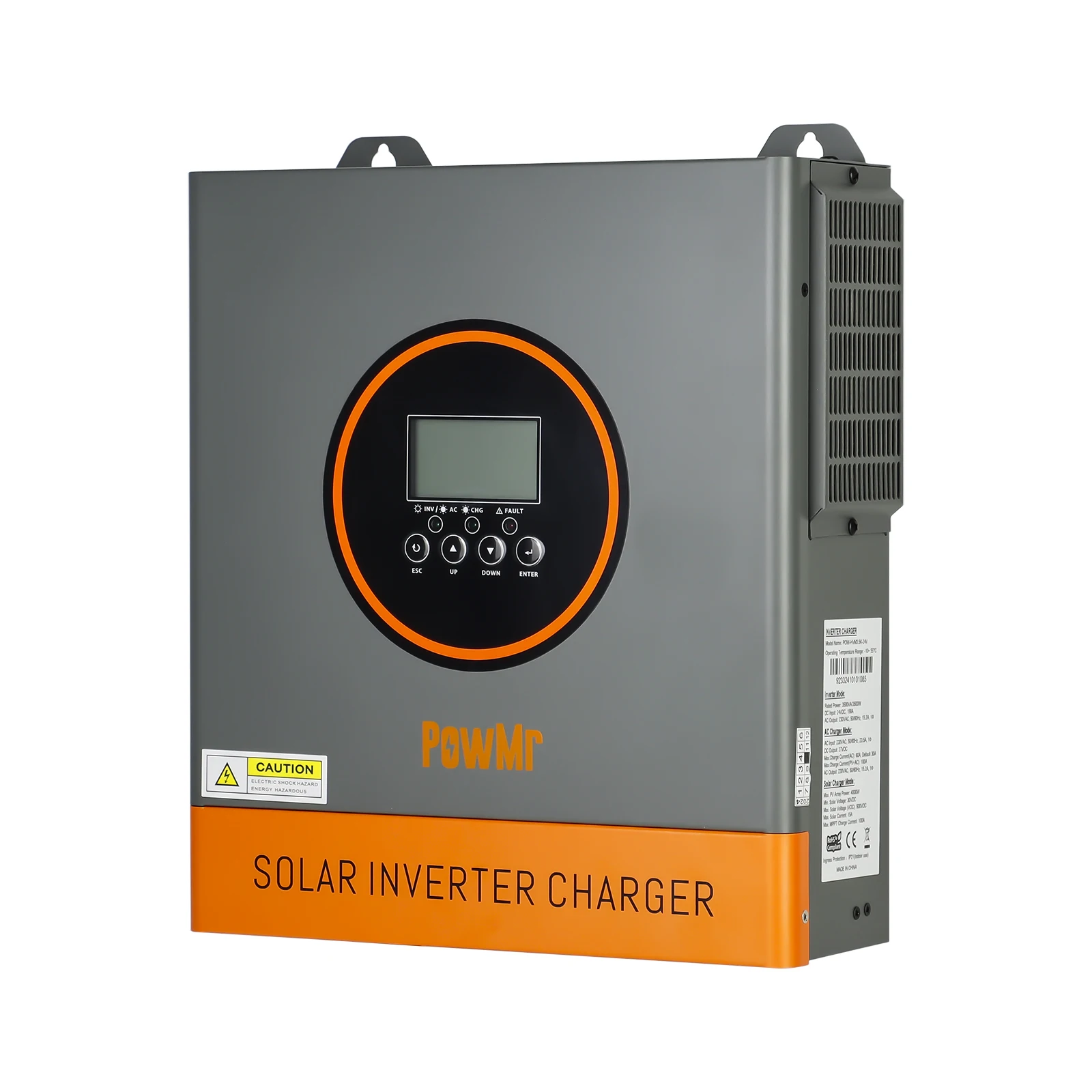 Onduleurs hybrides avec contrôleur de charge solaire MPPT, longue puissance maximale 230 W, adapté à la télécommande WiFi LifePo4, 24V DC à 4000 V AC, 100A, 3,5 KW