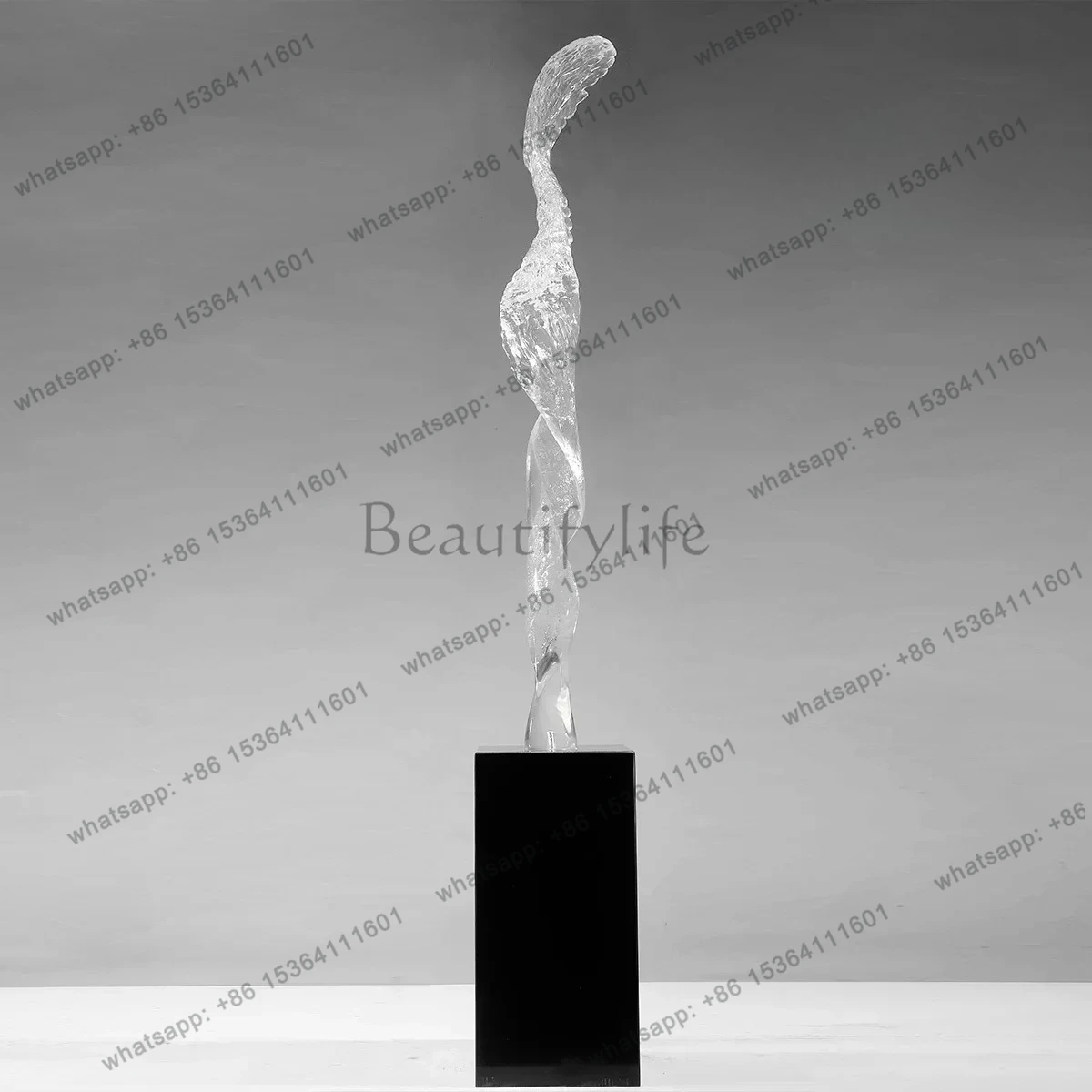 

Entrance ornament transparent resin wind and water living room TV cabinet entrance sculpture home decoration