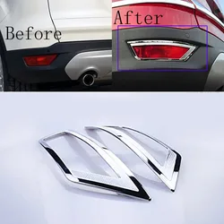 For Ford Escape/2013-2019 Car Rear Fog Light Lamp Cover Trim Bumper Reflector Decoration Accessories For Ford EcoSport 2013