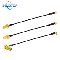 2PCS Elbow MMCX Male to SMA/RP-SMA Female Jack FPV Antenna Adapter RF1.37 Coax Extension Jumper Cable for PandaRC RC Drone Part