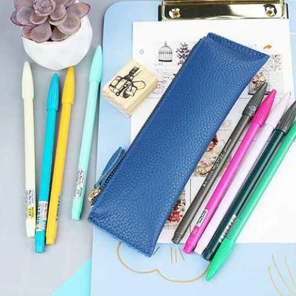 

Retro Pen Bag Simple Protective Pouch School Office Supplies Handbag Gift Birthday Anniversary Christmas Father's Day
