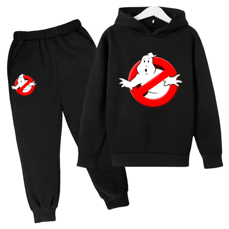 Ghostbusters Children's Hoodie Coat+Pants Set Boys Girls Sweatshirt Toddler Casual Adolescents Kids Print Spring autumn Clothing