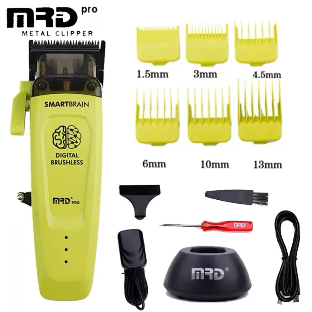 MRD HC-90-4 مقص الشعر الذكي للرجال المهنية كامل المعادن رفع الارتفاع عزم الدوران الرقمي فرش السيارات اللاسلكي المتقلب