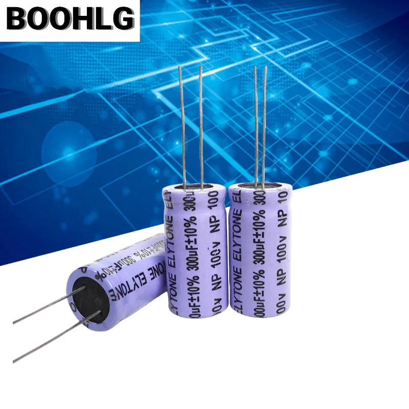 

5 шт. Nebula NP высокочастотный алюминиевый электролитический конденсатор 100 В 300 мкФ 300 мкФ 100 В 18x35