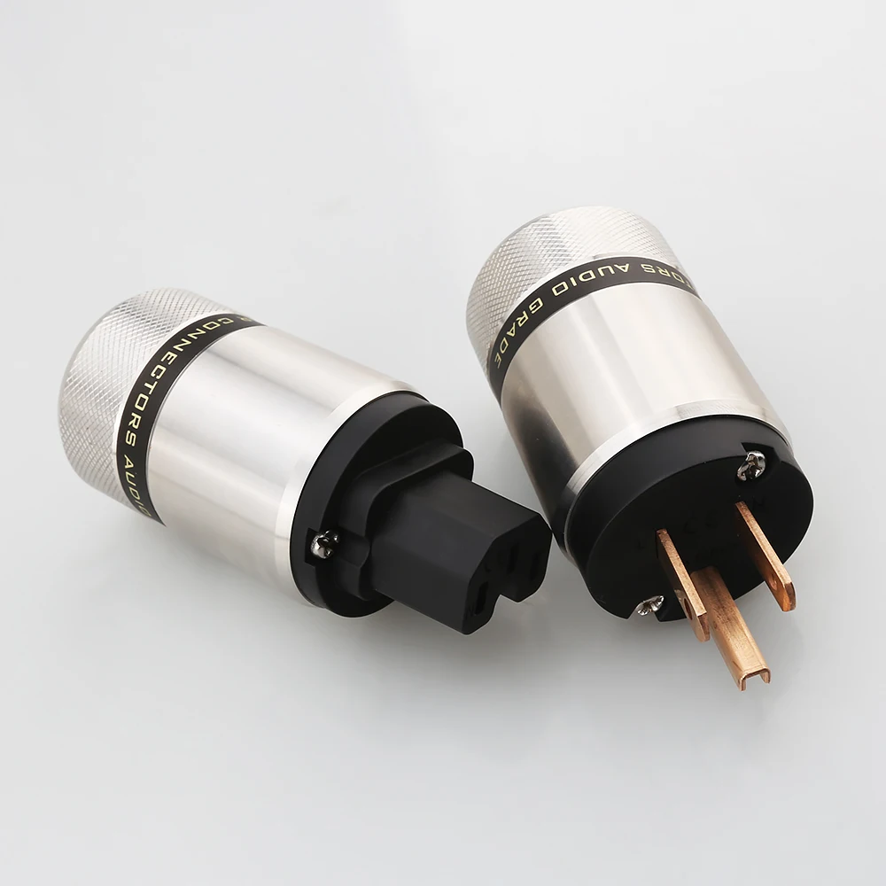 Audiocrast MP160 Audiophile phosphor copper IEC Connector US Power Plug for Hifi power Plug extension adapter